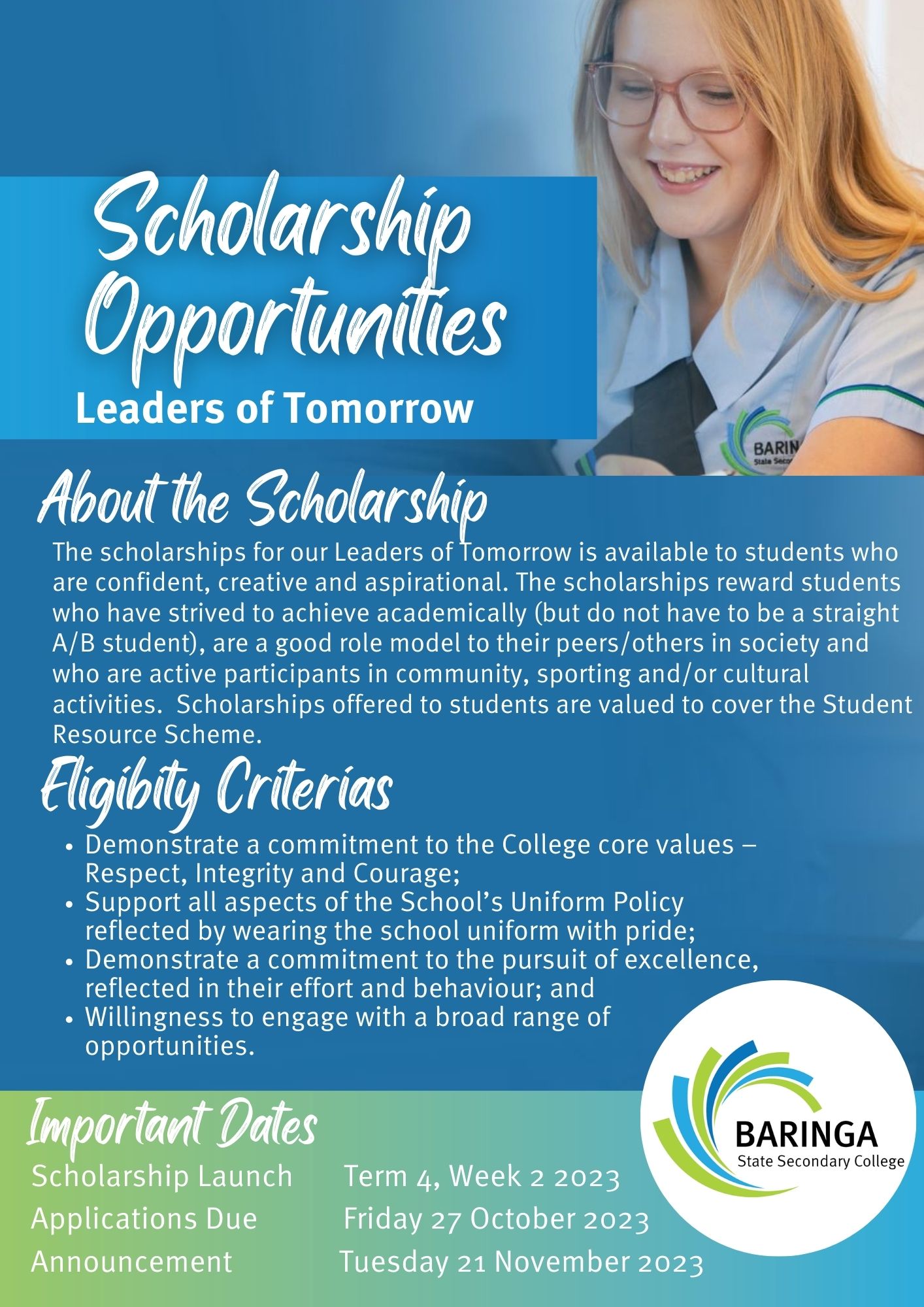 Strong Leaders of Tomorrow Scholarship